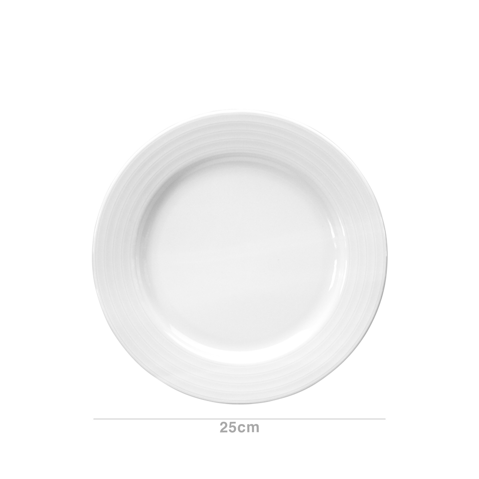 Prato Porcelana Roulette Porcelana Raso 25cm