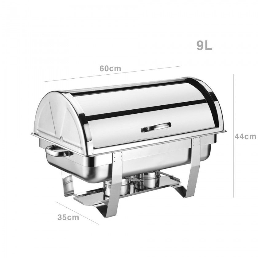 Chafing Dish Basculante Inox 9L 60X35X44cm Chafing Dish Basculante Inox 9L 60X35X44cm