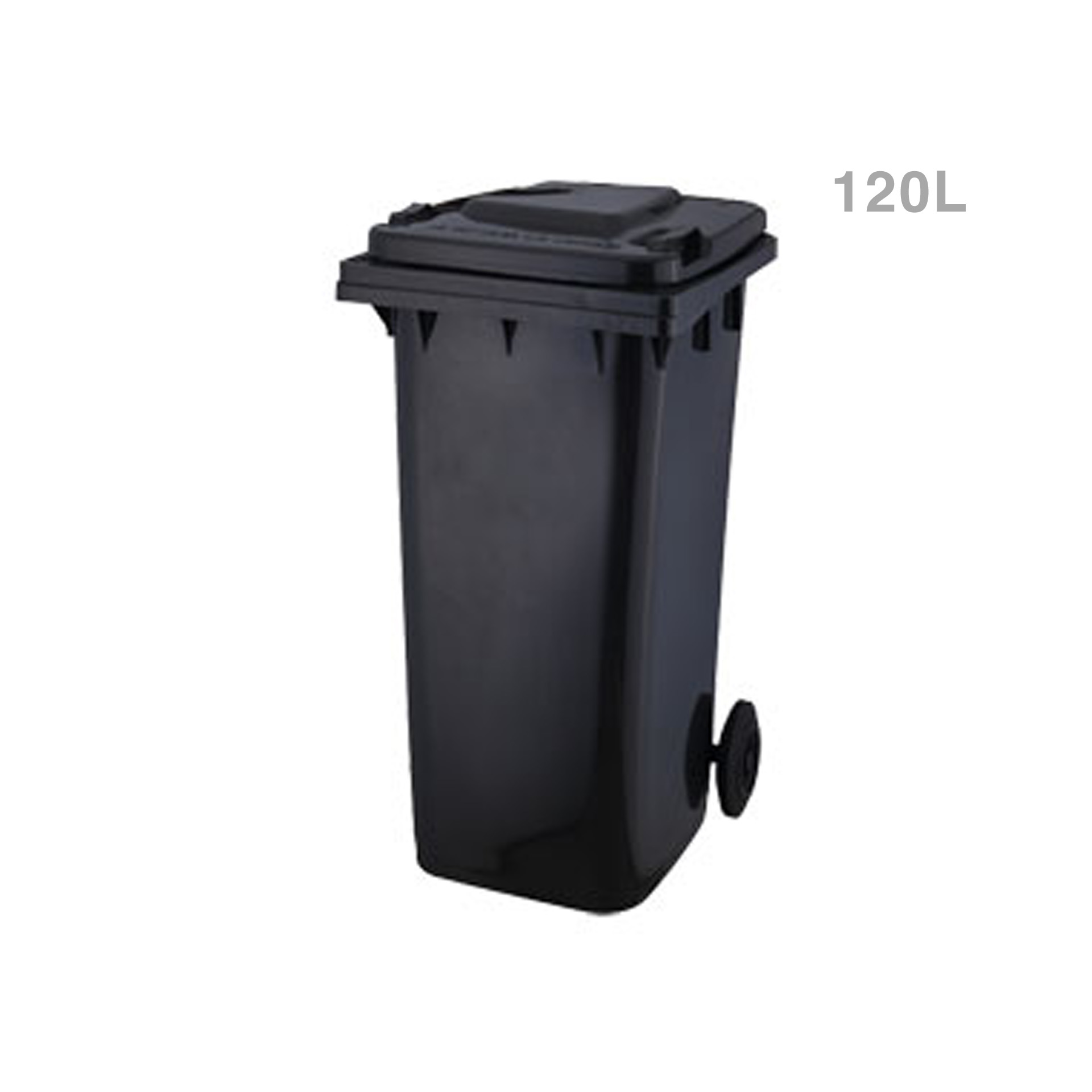 Contentor Lixo com Rodas Cinzento 120L 46X56X96cm