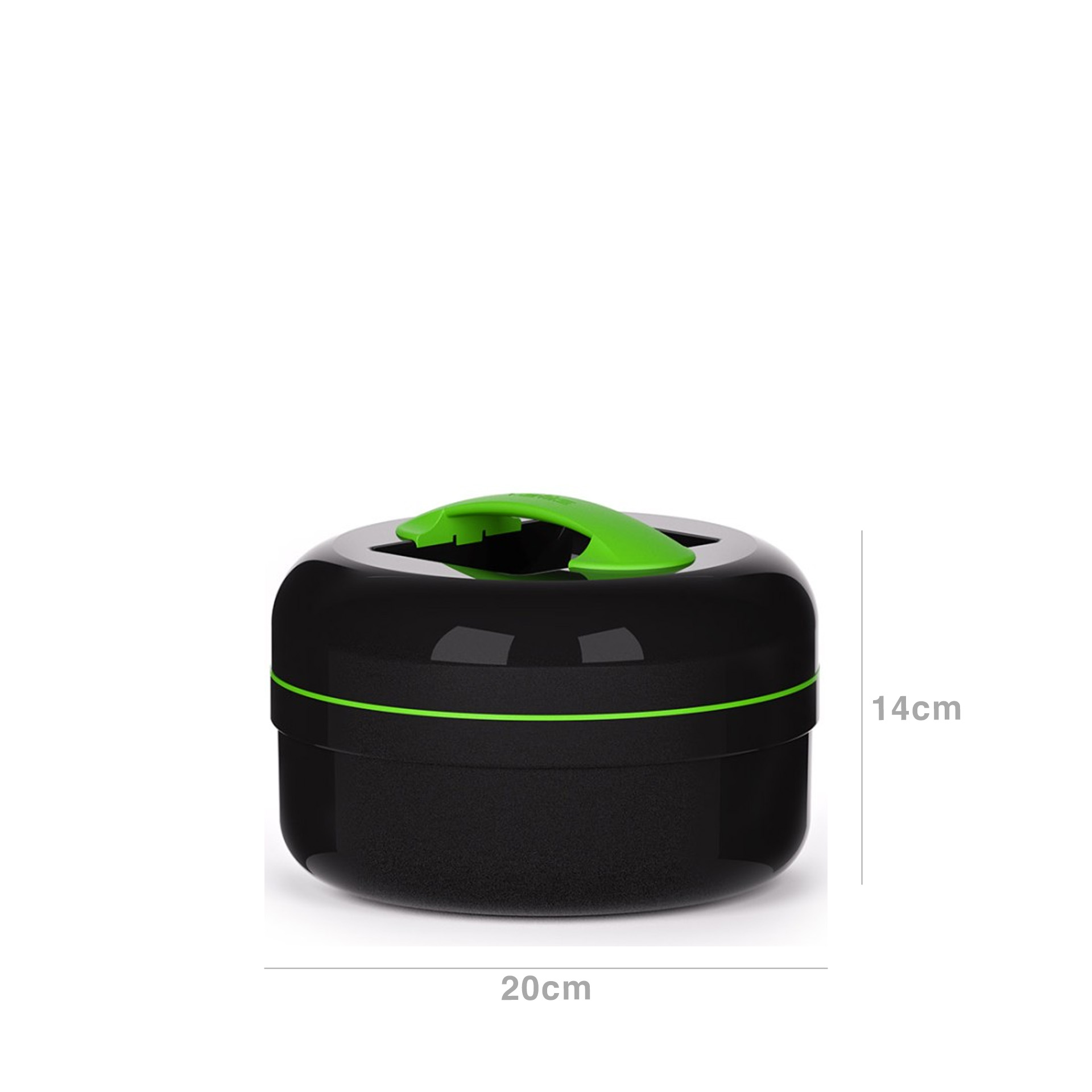 Termo Sólidos Proterm Redonda Preto / Verde 1500ml