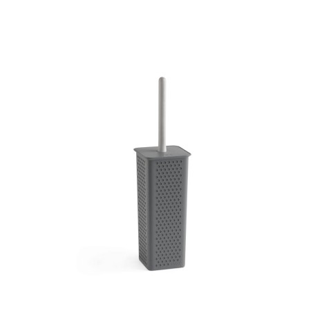 Escovilhão Wc Bohol Quadrado Cinza 9.6X9.6X37.5cm - Image product