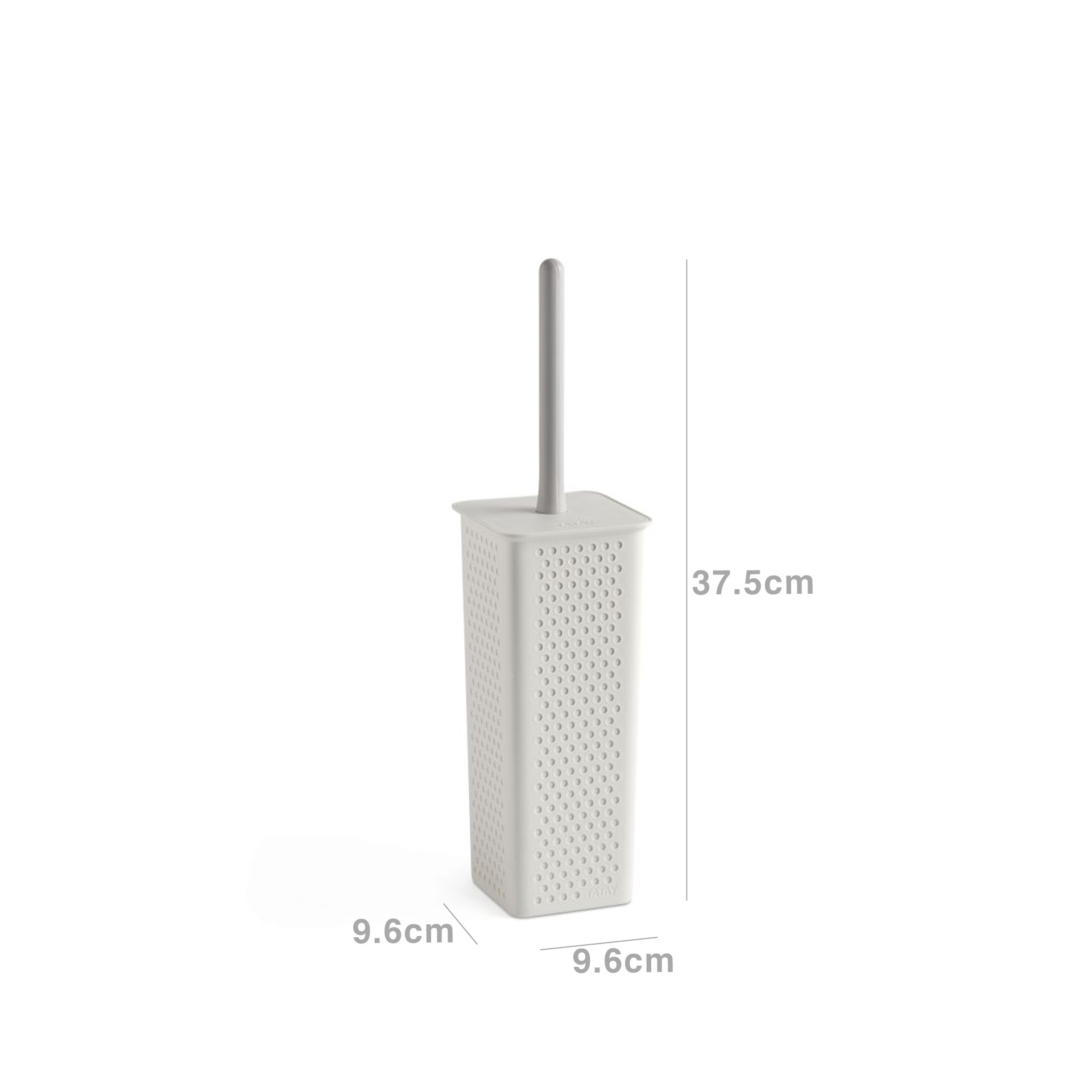 Escovilhão Wc Bohol Quadrado Branco 9.6X9.6X37.5cm