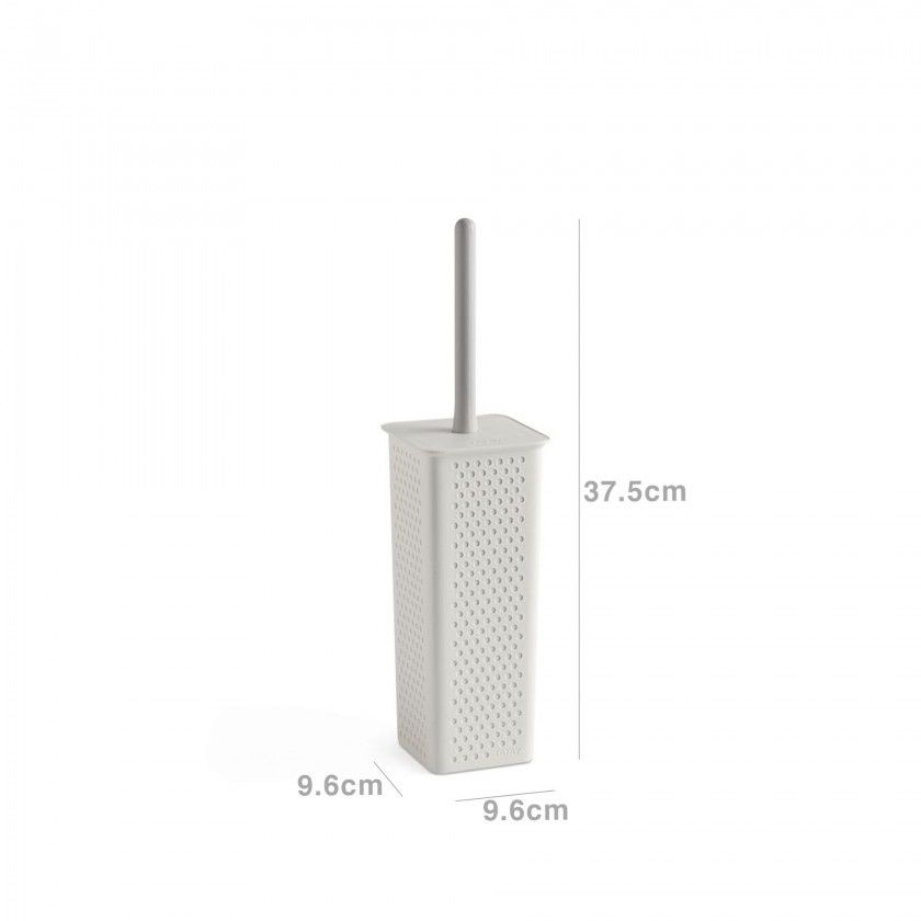 Escovilhão Wc Bohol Quadrado Branco 9.6X9.6X37.5cm Escovilhão Wc Bohol Quadrado Branco 9.6X9.6X37.5cm