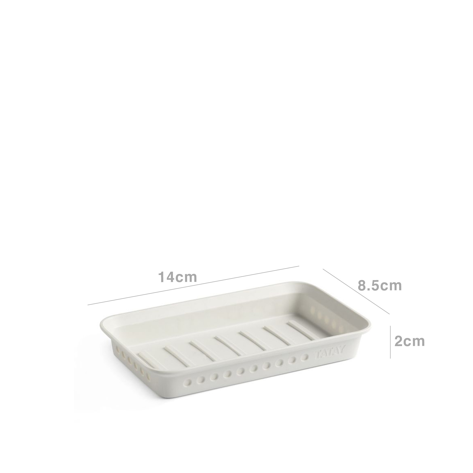 Saboneteira Bohol Retangular Branco 14X8.5X2cm