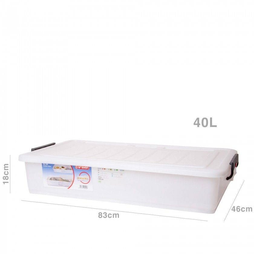 Cuvete Transporte com Tampa 40L 83X46X18cm Cuvete Transporte com Tampa 40L 83X46X18cm