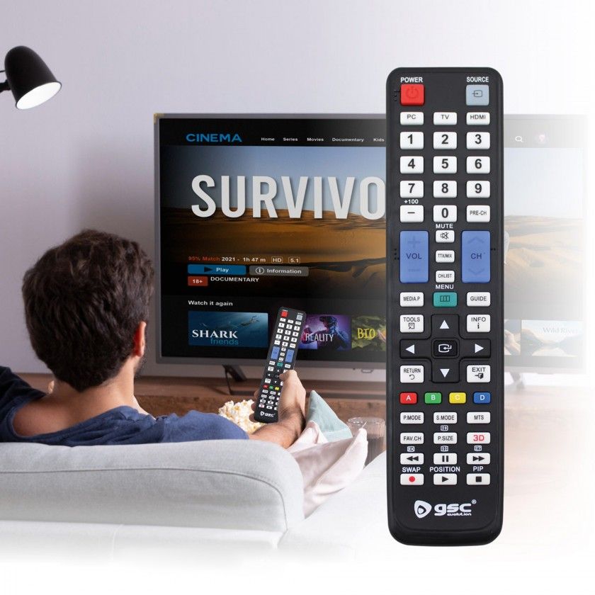 Comando Universal Tv Samsung - 59.02.05.1308.0001-Preto