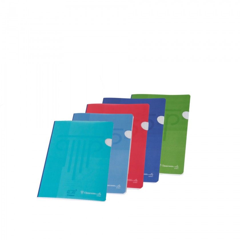 Caderno Agrafado ClassroomMates Capa Pl�stica Colorida 90gr A4 48 Folhas Quadriculado
