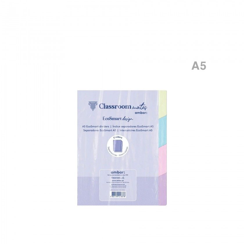 Separadores Caderno Inteligente Ecosmart 4 Páginas A5 Separadores Caderno Inteligente Ecosmart 4 Páginas A5