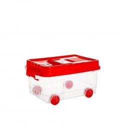 Caixa Arrumos com Asas e Rodas 12L 34.5X26.5X19.5cm