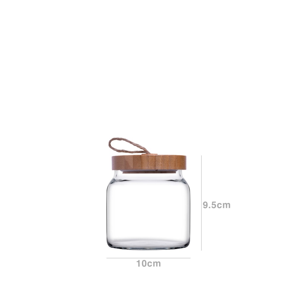 Frasco Hermético Pasabahçe Woody 0.575ml 10X10X9.5cm