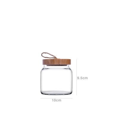 Frasco Hermético Pasabahçe Woody 0.575ml 10X10X9.5cm