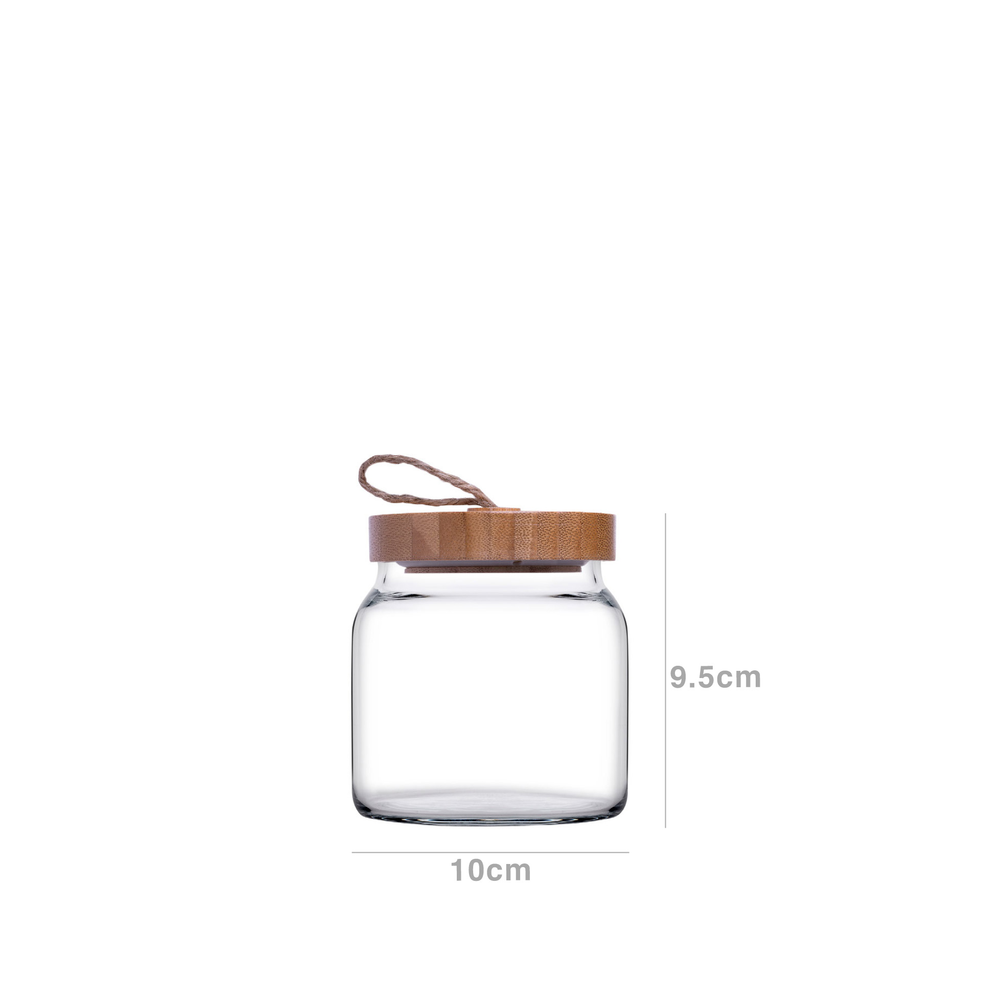 Frasco Hermético Pasabahçe Woody 0.575ml 10X10X9.5cm