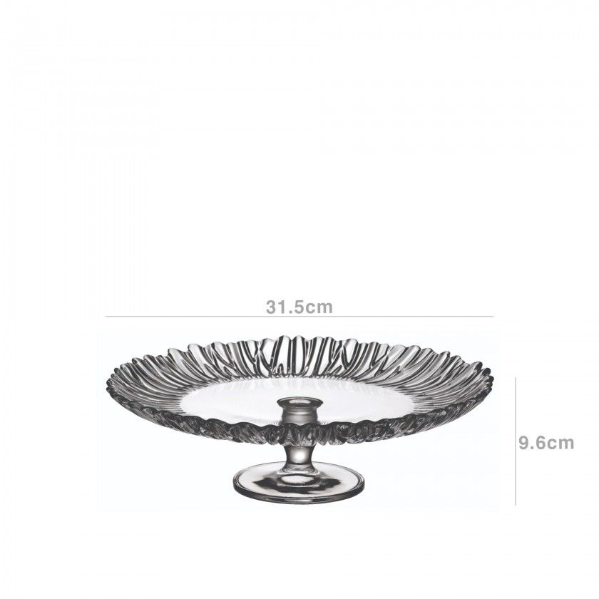 Prato Bolo Aurora com Pé Redondo 31.5X9.6cm Prato Bolo Aurora com Pé Redondo 31.5X9.6cm