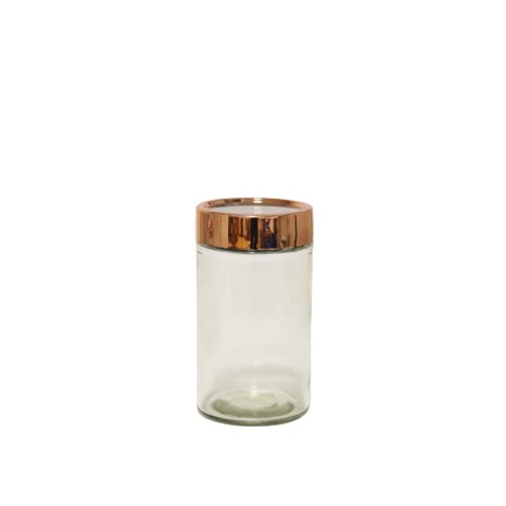 Frasco Hermético com Tampa Dourada 1300ml 10X10X23cm - Image product