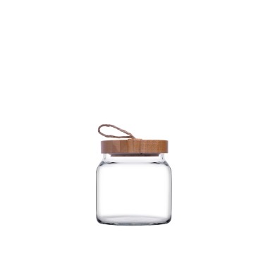 Frasco Hermético Pasabahçe Woody 0.575ml 10X10X9.5cm
