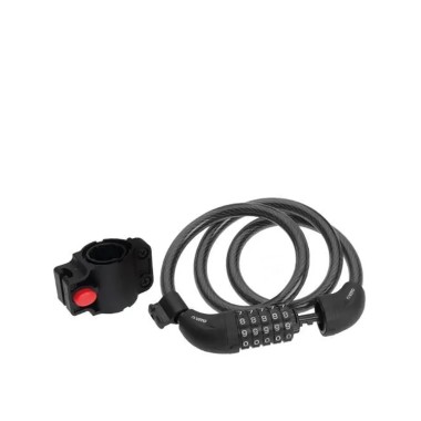 Cadeado Combinação para Bicicleta / Moto Preto 100cm