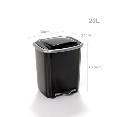 Balde Lixo Pl�stico New com Pedal 20l 34X27X40.5cm