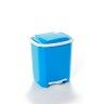 Balde Lixo Plstico New com Pedal Azul / Branco 20l 34X27X40.5cm