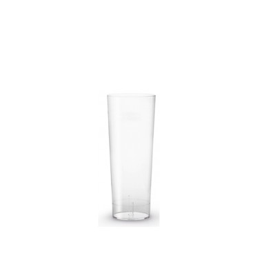 Copo Tubo Polipropileno Classic Transparente 220ml 5X15cm