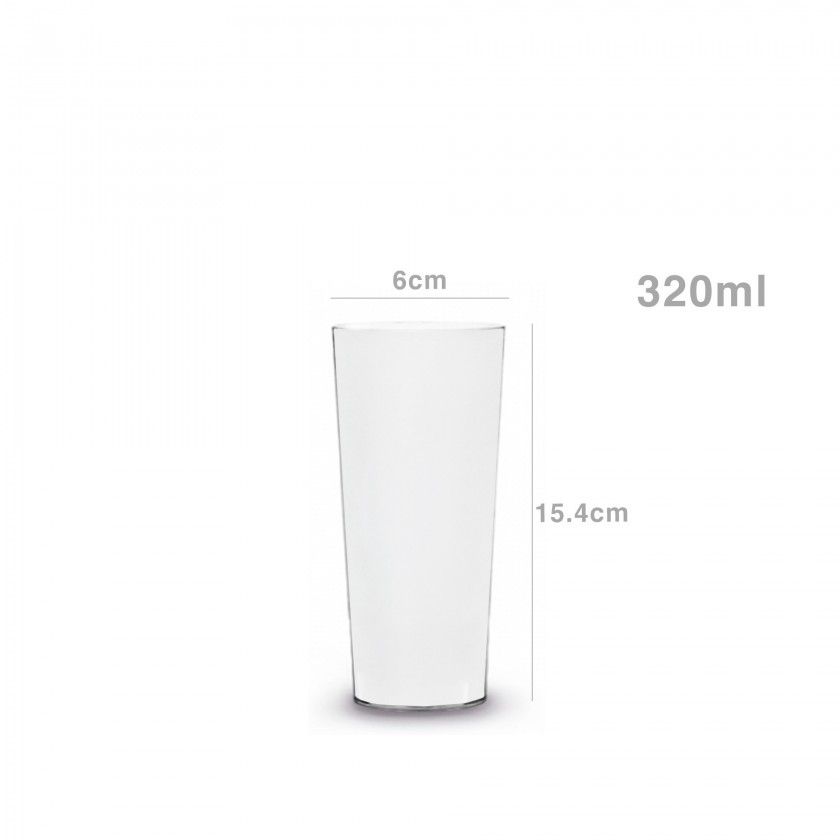Copo Tubo Poliestireno Summer Transparente 320ml 6X15.4cm Copo Tubo Poliestireno Summer Transparente 320ml 6X15.4cm