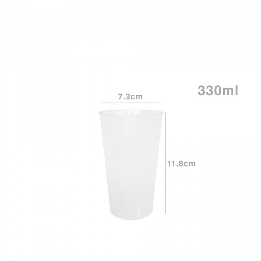 Copo Malevel Polipropileno Reuse Opaco 330ml 7.3X11.8cm