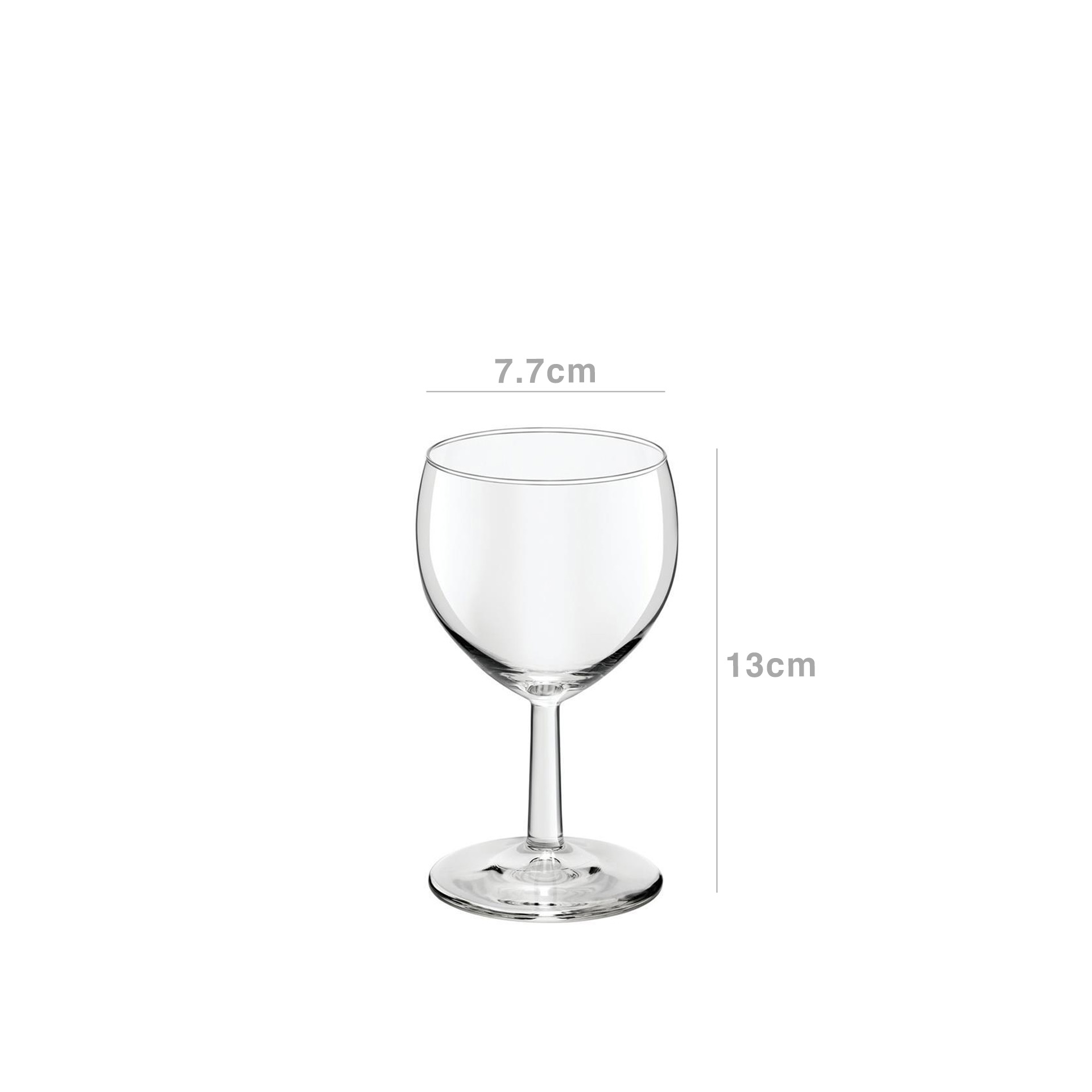 Cálice Vinho Ballon com Pé 19cl 7.7X13cm Pack 12