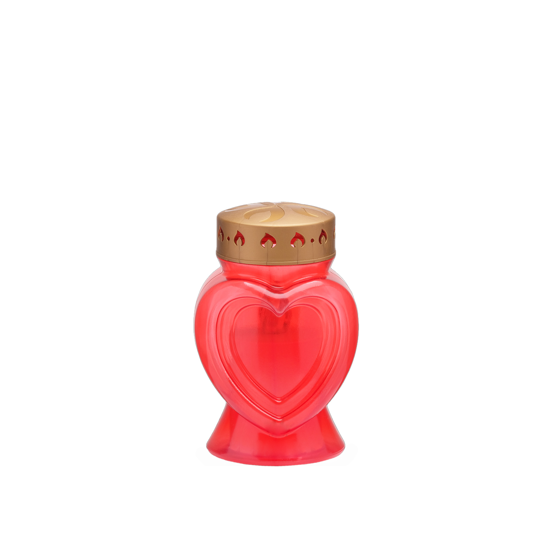 Círio Elétrico Coração 60 Dias Vermelho 9.7X8.3X15cm