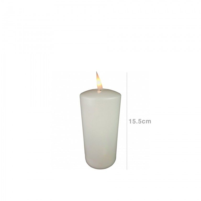 Círio Elétrico Led Vela da Paz Branco 7X15.5cm Círio Elétrico Led Vela da Paz Branco 7X15.5cm