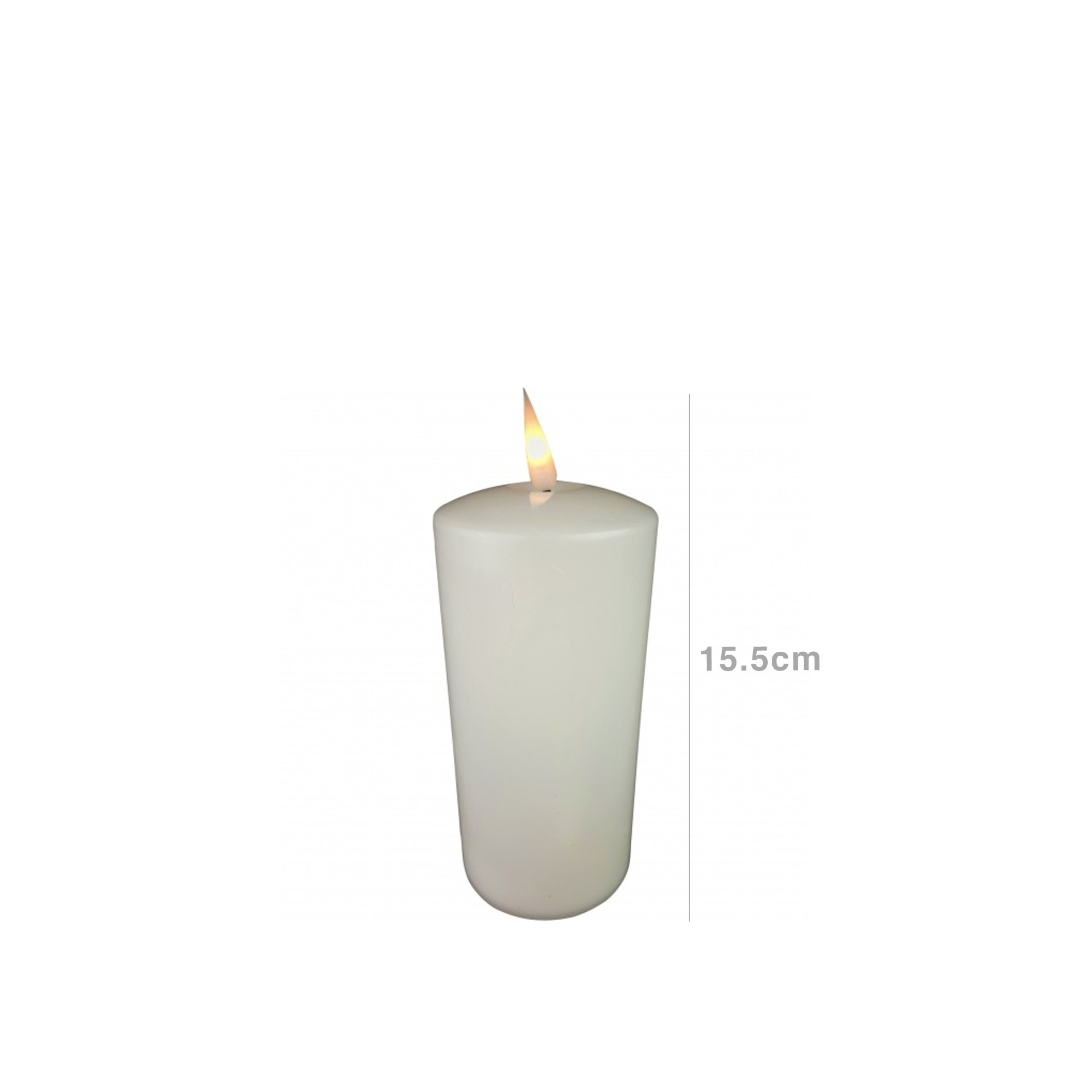 Círio Elétrico Led Vela da Paz Branco 7X15.5cm