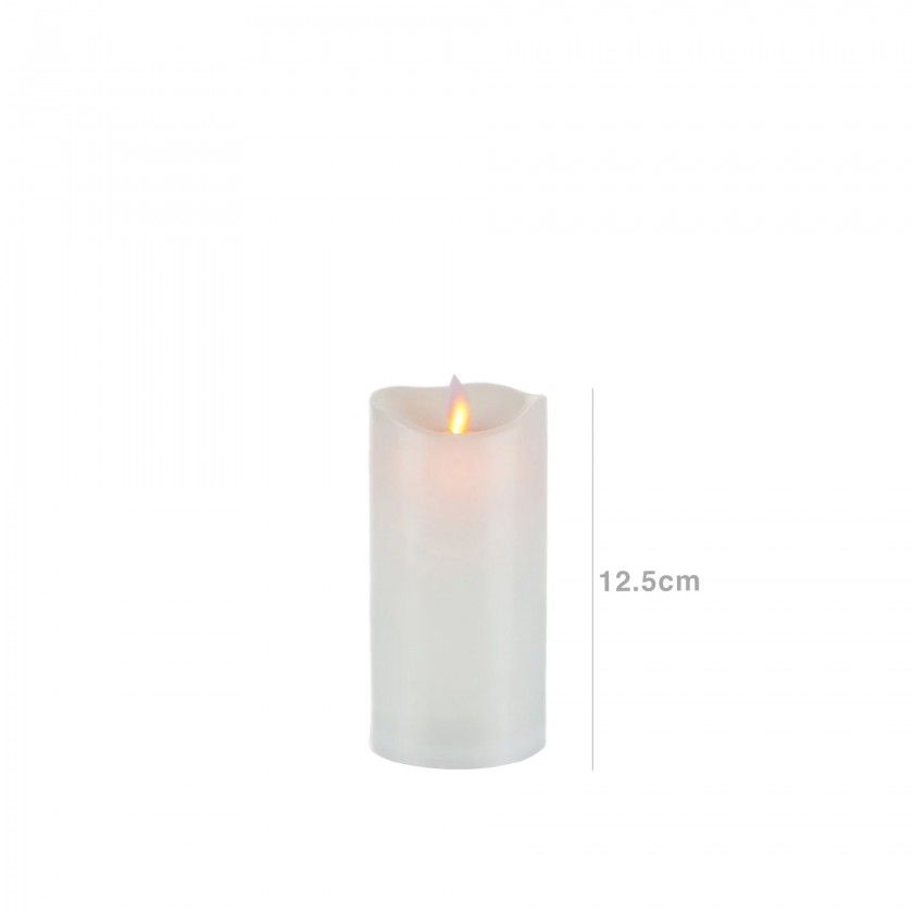 C�rio El�trico Chama Real Branco 7X12.5cm