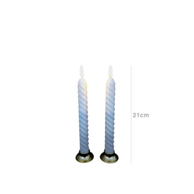 Vela Torcida Led 2X21cm Pack 2