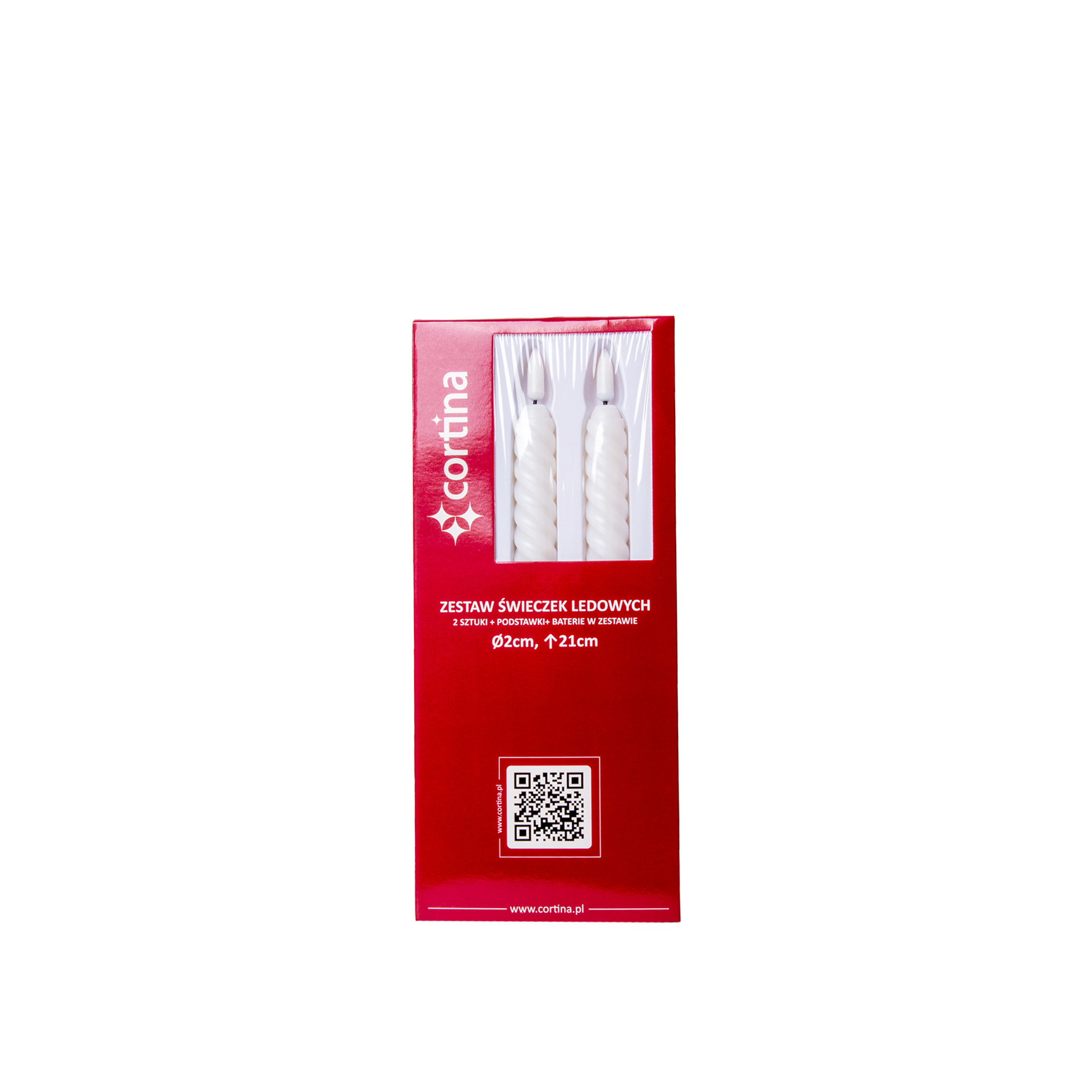 Vela Torcida Led 2X21cm Pack 2