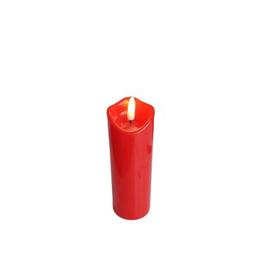Círio Elétrico Led Vela da Paz Vermelha 5X15cm