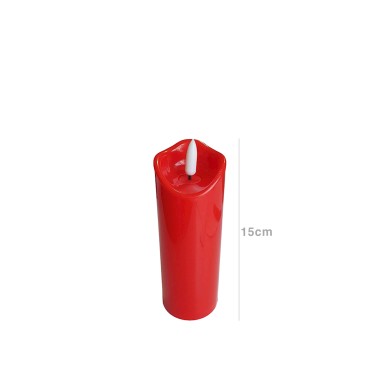 Círio Elétrico Led Vela da Paz Vermelha 5X15cm