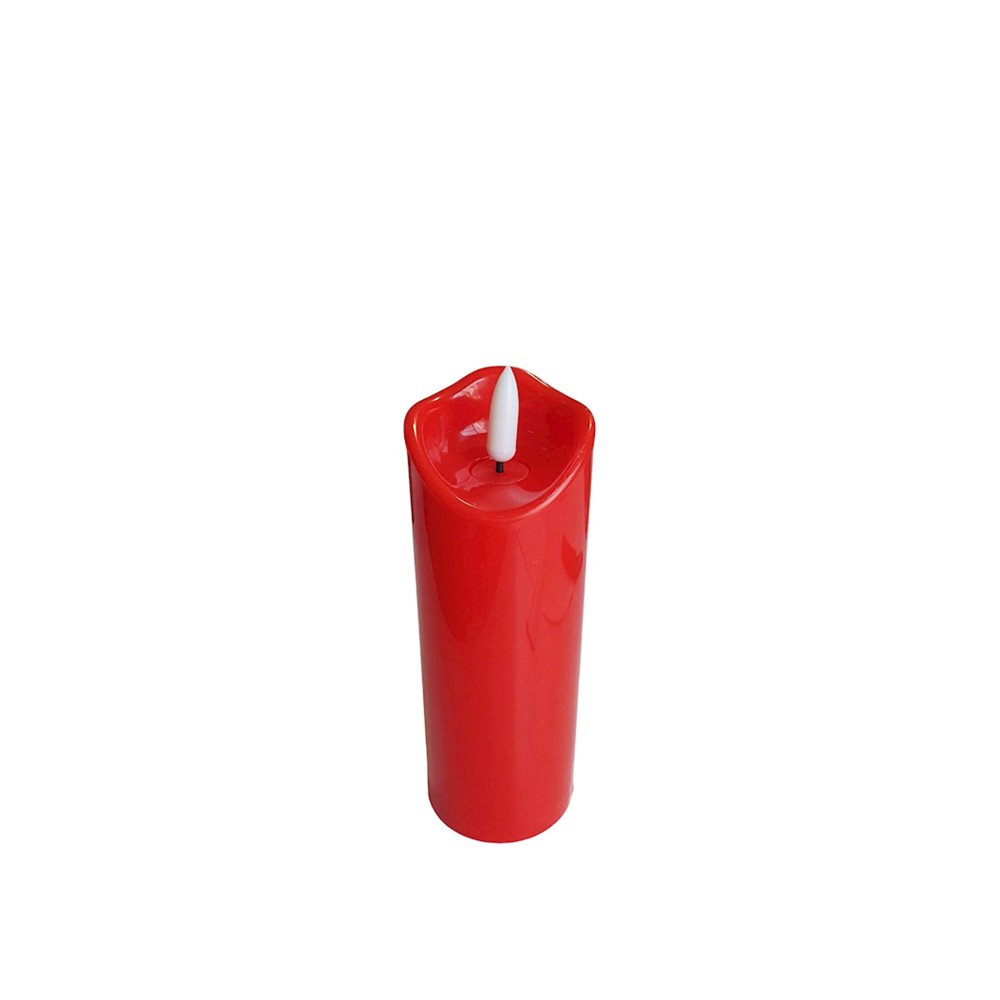 C�rio El�trico Led Vela da Paz Vermelha 5X15cm
