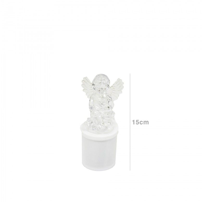Círio Elétrico Led Anjo Sentado 5X15cm Círio Elétrico Led Anjo Sentado 5X15cm