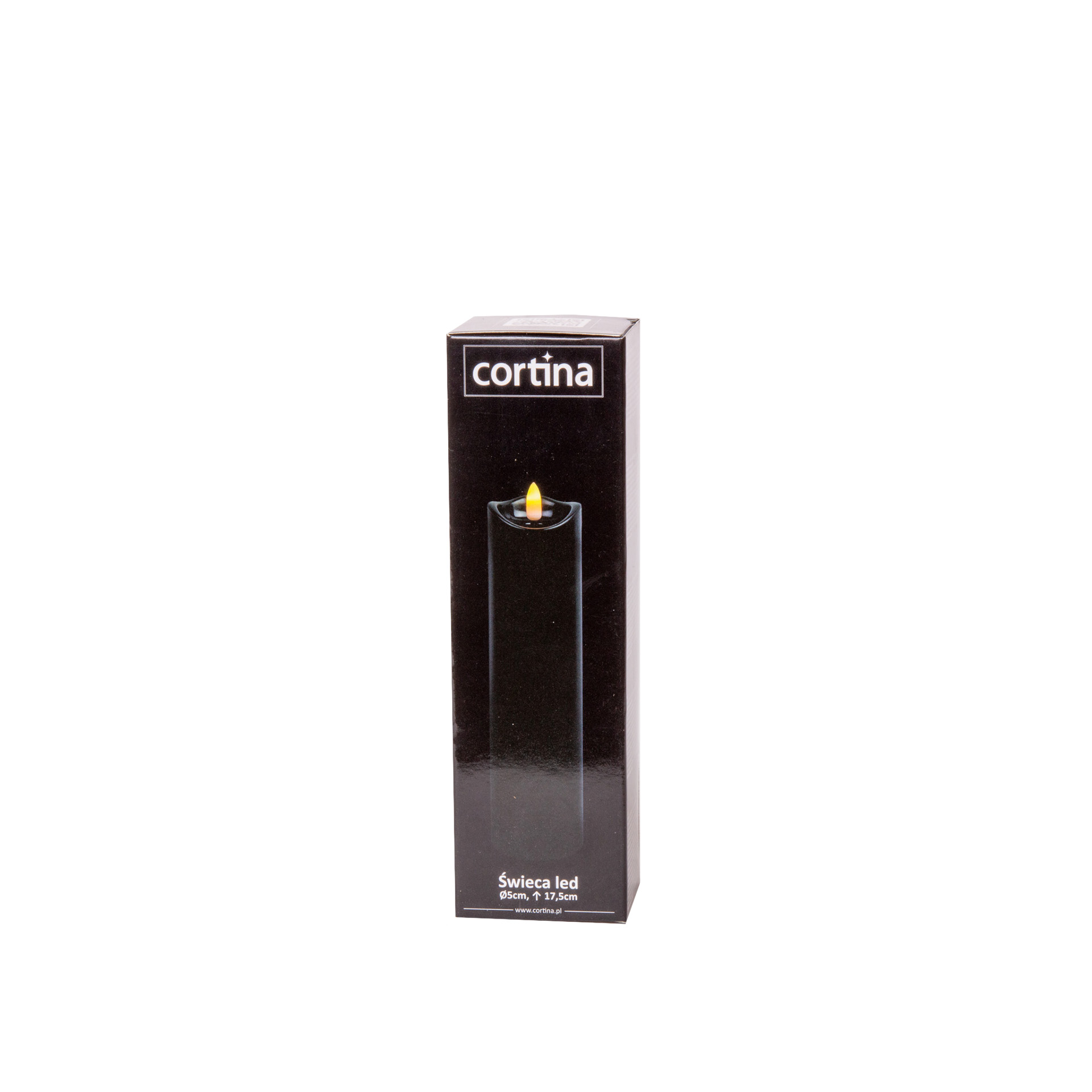 Círio Elétrico Led Vela da Paz Preta 5X17.5cm