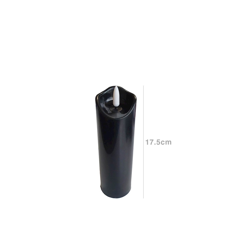 Círio Elétrico Led Vela da Paz Preta 5X17.5cm