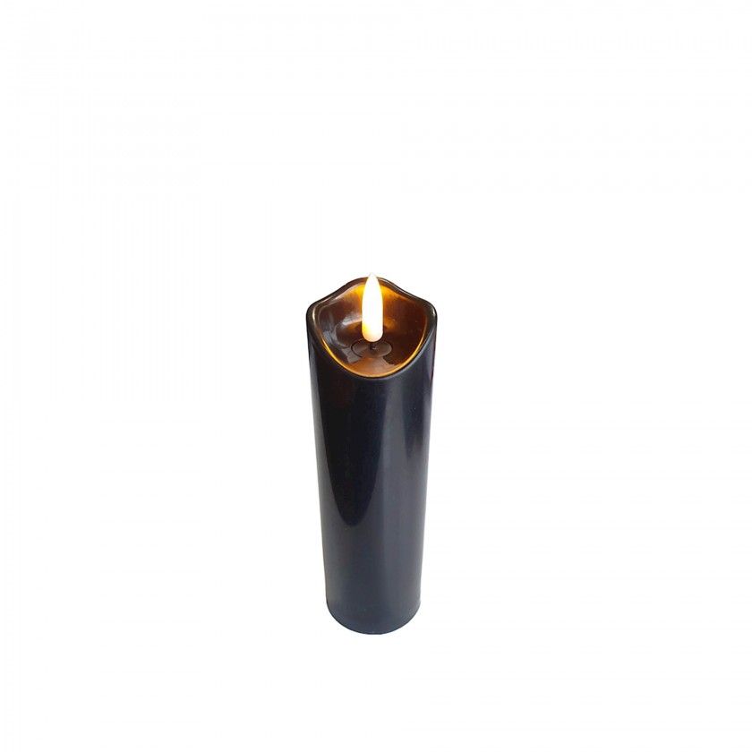 Círio Elétrico Led Vela da Paz Preta 5X17.5cm Círio Elétrico Led Vela da Paz Preta 5X17.5cm