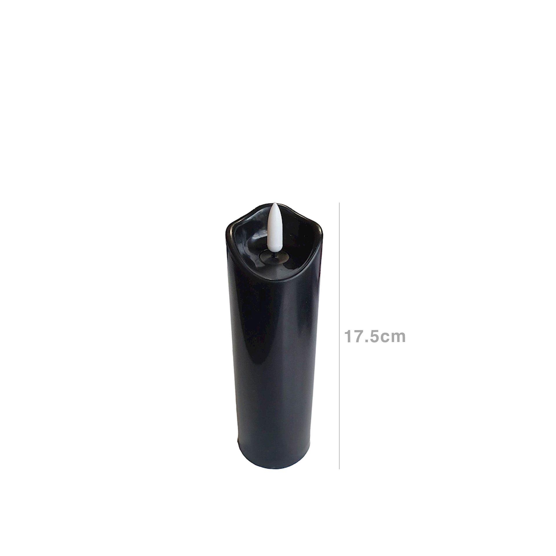 Círio Elétrico Led Vela da Paz Preta 5X17.5cm
