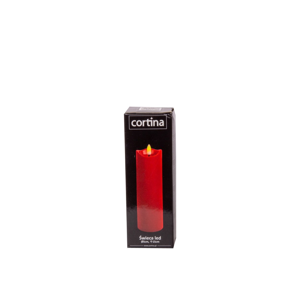 C�rio El�trico Led Vela da Paz Vermelha 5X15cm