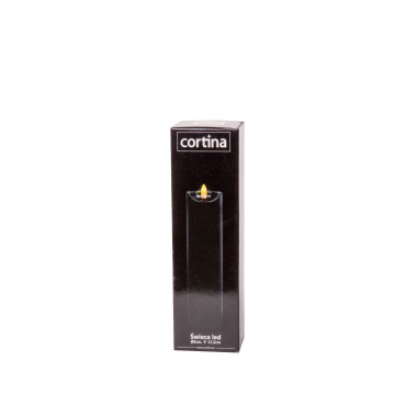 Círio Elétrico Led Vela da Paz Preta 5X17.5cm