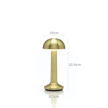 Candeeiro Mesa Moments Bowl Dourado 10X8.7X22.6cm