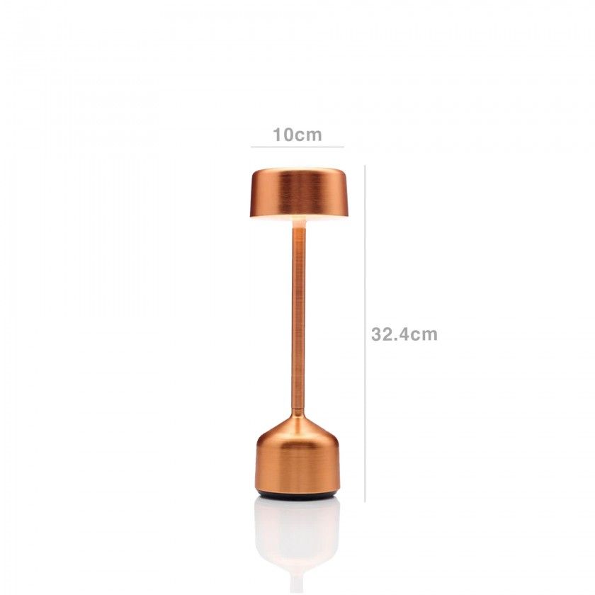 Candeeiro Mesa Demoiselle Cylinder Cobre 10X32.4cm