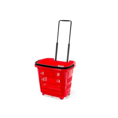 Cesto Compras com Rodas Asa Telesc�pica 34L 46.5X35.3X40.4cm