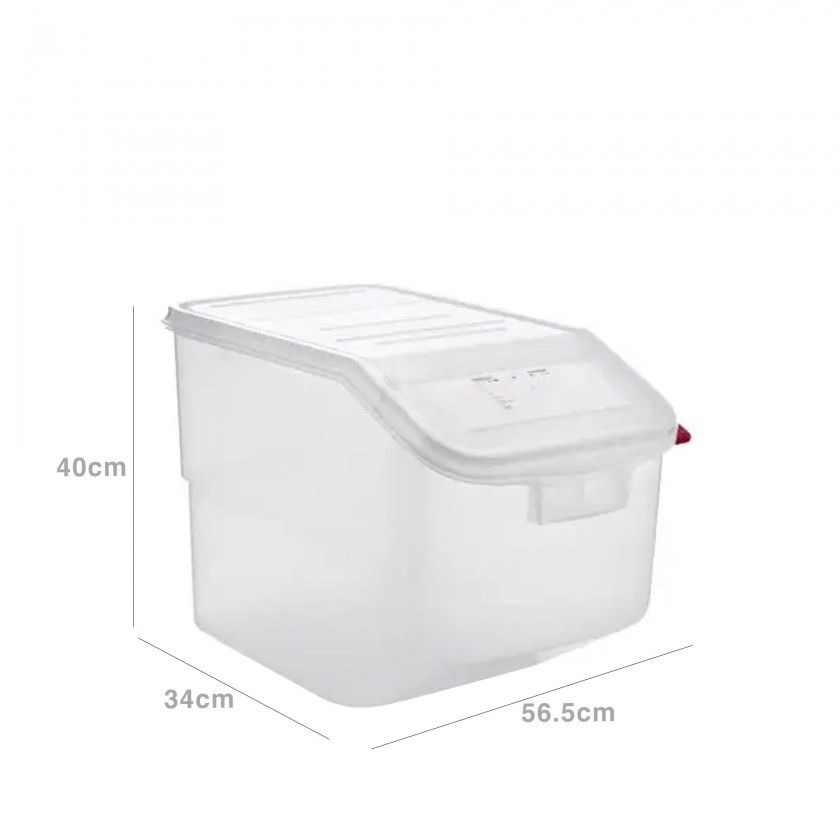 Contentor Tampa Dupla Gn1/1 50L 56.5X34X40cm Contentor Tampa Dupla Gn1/1 50L 56.5X34X40cm