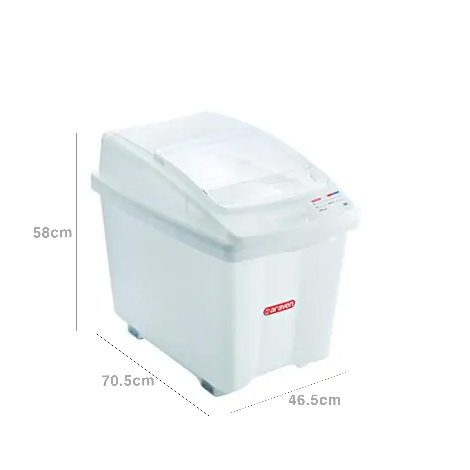 Contentor Tampa Dupla 80L 65.5X43.5X56cm