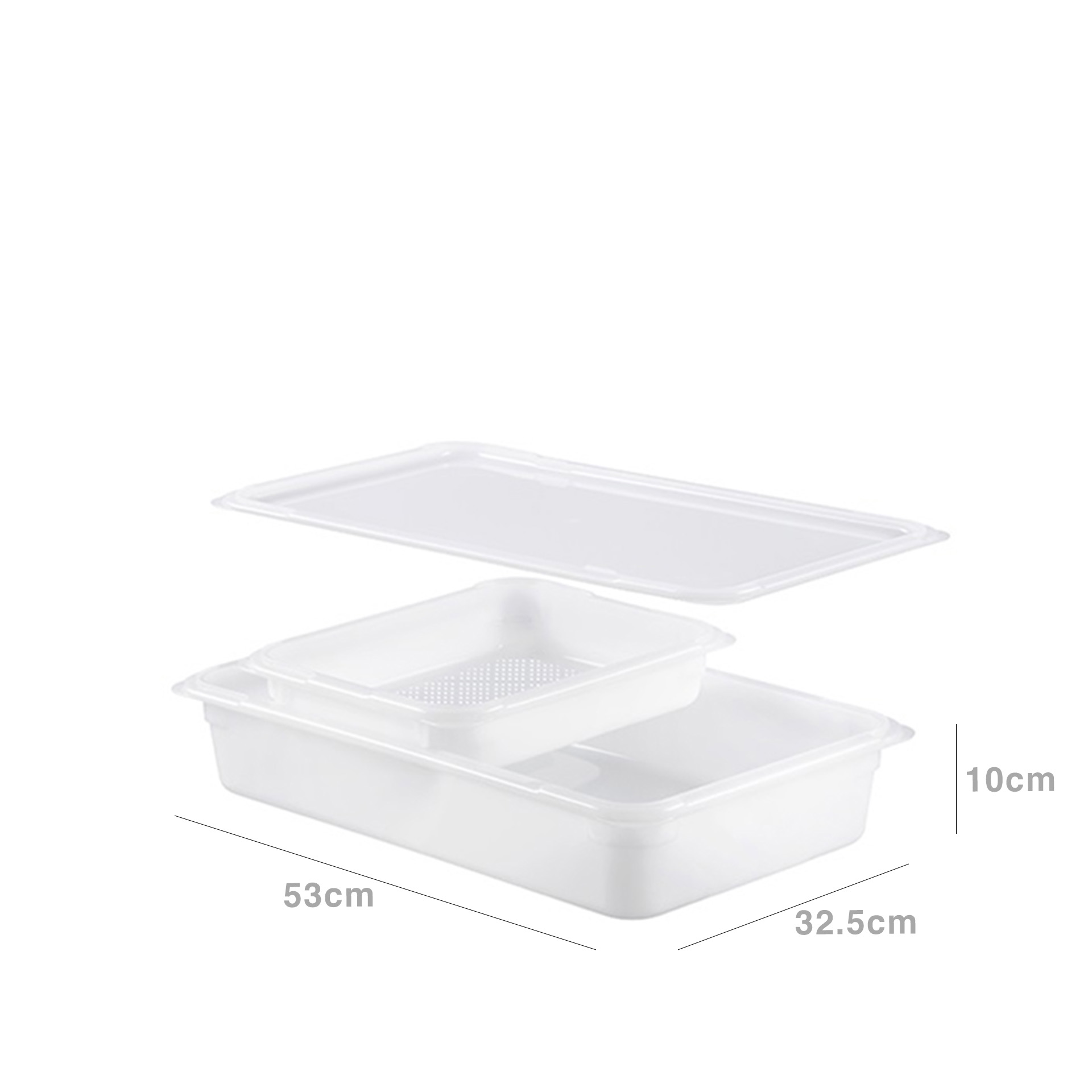 Tabuleiro com Peneira Gn1/1 53X32.5X10cm