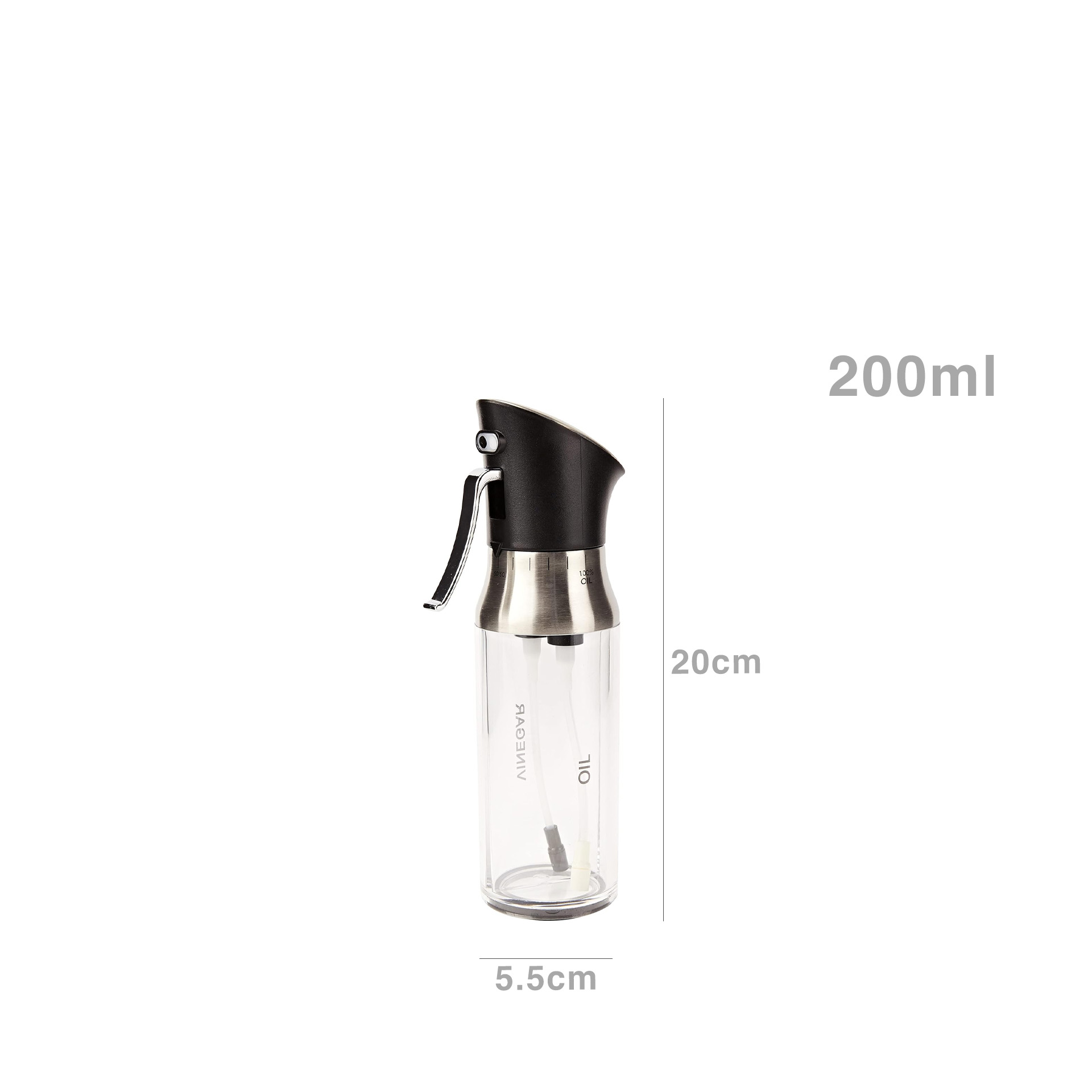 Pulverizador Duplo Azeite / Vinagre 200ml 5.5X20cm