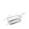 Cesto Servir Retangular Prateado 21X11X6cm